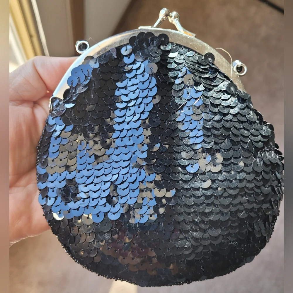 Black Dover Kidz purse sequin  bag for little chic girls